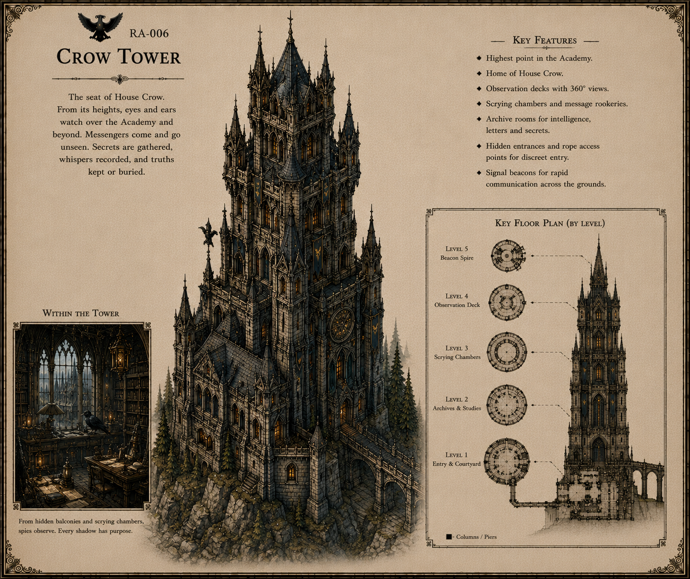 Crow Tower archive plate