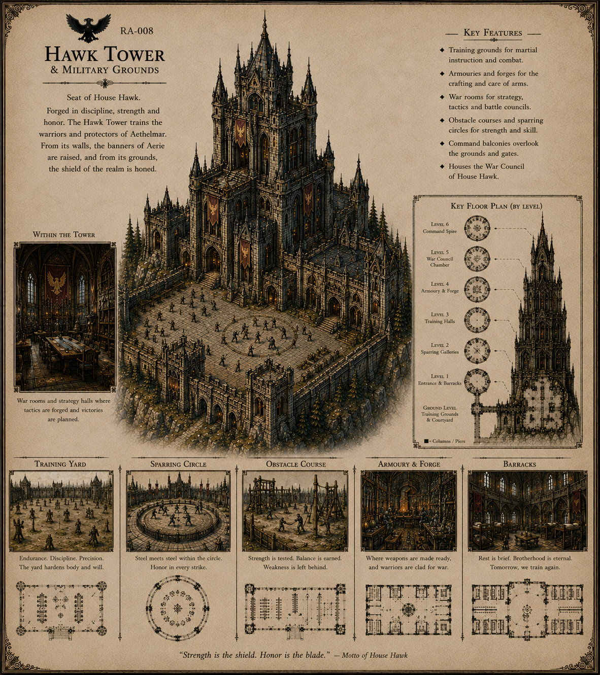 Hawk Tower archive plate