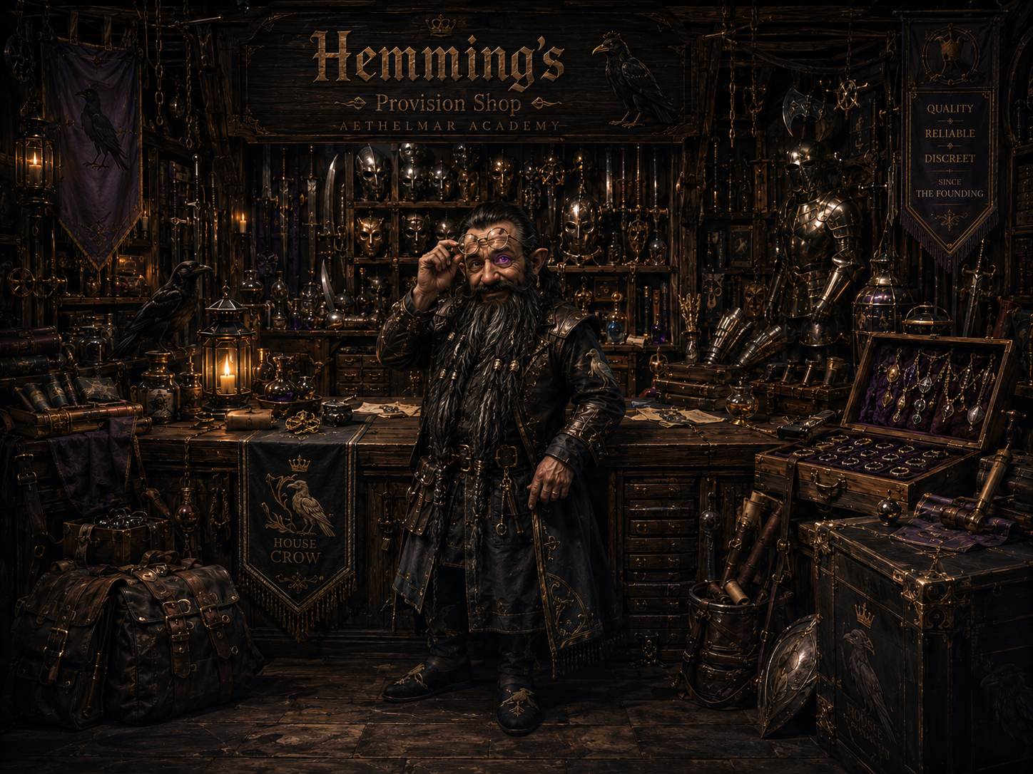 Hemming’s Provision Shop hidden within Aethelmar Academy