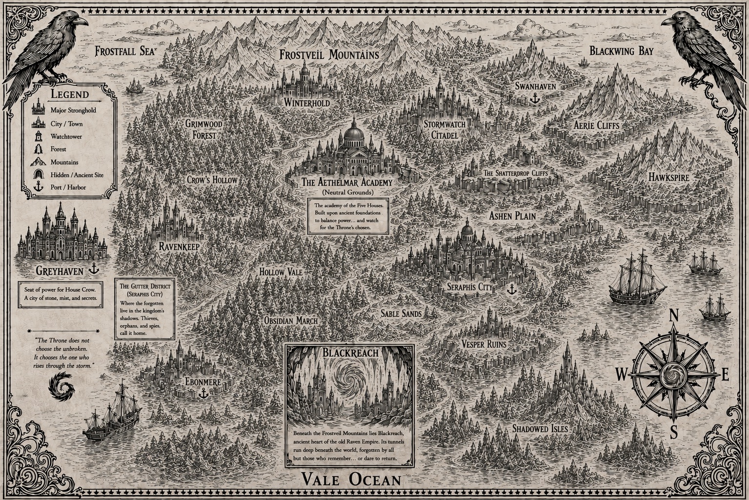 Map of the world created by R.A. Crawford